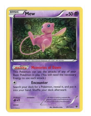 Mew 29/124 Holo Rare Holo XY - Fates Collide Pokemon TCG - Image 1 of 2