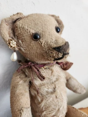 "Oso de peluche articulado mohair antiguo #255 de 10""" Foto 1 de 4