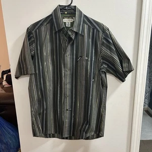 Men’s Ecko Unltd Small Green Striped Button down Shirt - Picture 1 of 3
