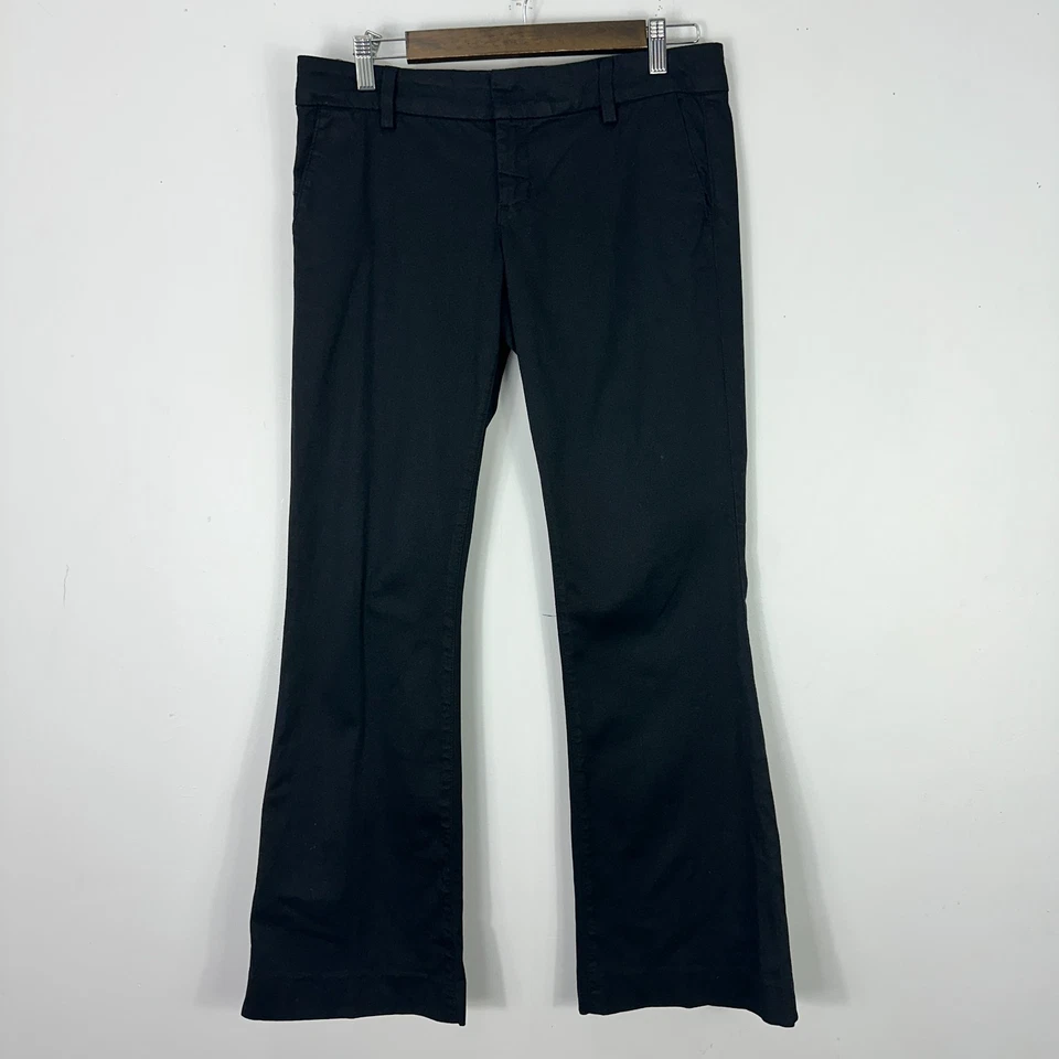 Pantalones de mezclilla Juicy Couture para mujer 28 negros tiro bajo bootcut vintage Y2K hechos en EE. UU. Foto 1 de 4