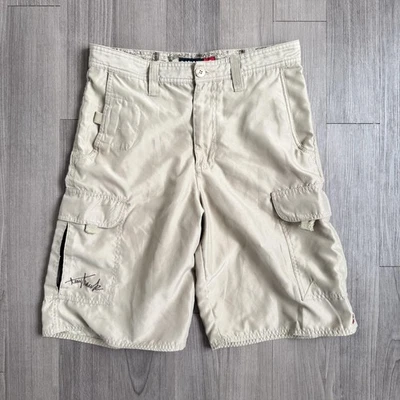 Pantalones Cortos Tony Hawk Para Hombres 29 Caqui Carga Patín Multi Bolsillo Bordado Firma Foto 1 de 4