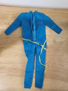 Barbie - Vintage - aquablauer Overall mit gelbem Gürtel - 1984 guter Zustand - Bild 1 von 3