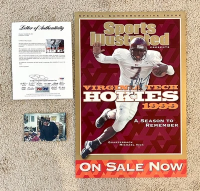 Michael Vick - 1999 Sports Illustrated 16x24 Signed Auto Poster PSA - VERY RARE - Image 1 of 4