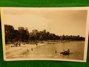Winnipeg Beach Postkarte Manitoba Echtfoto Karte 1955 #2699 - Bild 1 von 2