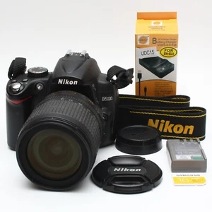 Nikon D5000 DSLR Camera 12.3MP + AF-S 18-105mm VR Lens Battery SD Card Charger - Picture 1 of 23