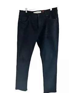 Jeans Artful Rebel uomo 38W x 32L gamba dritta lavaggio scuro baffo denim slim fit - Foto 1 di 15