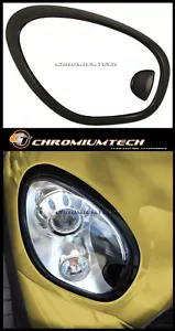 BLACK Headlight Surrounds for 2010-2016 BMW MINI Countryman Paceman R60 R61 - Picture 1 of 1
