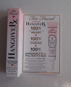 NEW Too Faced Hangover Rx Replenishing Face Primer 0.16oz 5mL Travel Size