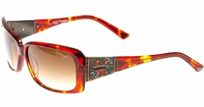 Ed Hardy Sunglasses Heart & Dagger - Tortoise with Case and Box - Image 1 of 3