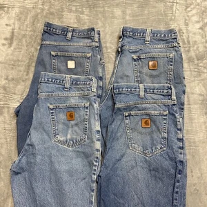 Lotto 4 Jeans da Lavoro Carhartt Relaxed Fit Uomo 36x30 Blu Grado A/B Ingrosso - Foto 1 di 13