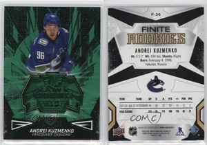 2022-23 SPx Finite Rookies Green /199 Andrei Kuzmenko #F-36 Rookie RC