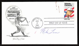 Mike Lum Signed 1984 FDC Roberto Clemente Cachet First Day Cover Auto - Picture 1 of 2
