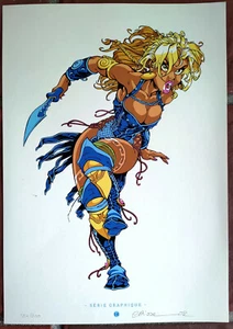 CRISSE - ATALANTE GUERRIERE 2 - Ex-Libris sérigraphié - Série Graphique 14 - Picture 1 of 1