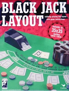 Cardinal Games Black Jack Layout Felt Mat with Game Instructions (22580) **NEW** - Picture 1 of 7