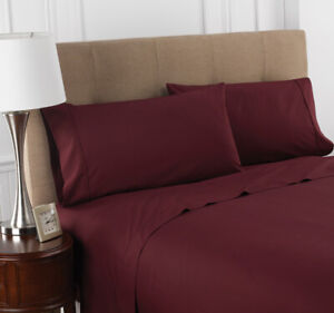 Fitted Bed Sets Flat Sheets 1900 Series 14 Deep Pocket Wrinkle Free 