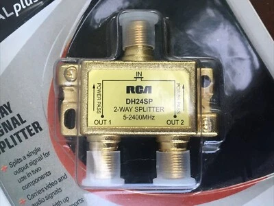 RCA DH24SP 2.5GHz Digital Plus 2-Way Splitter- Vintage New - Image 1 of 4