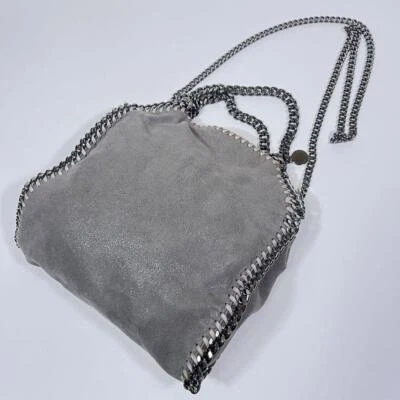 Stella McCartney Falabella Gray 2way Tote Shoulder Bag Chain Eco Leather Handbag - Image 1 of 4