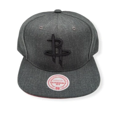 Mitchell & Ness Houston Rockets Dark Heather Wool Adjustable Snapback Hat Cap - Image 1 of 4