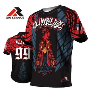 Maglia sportiva PERSONALIZZATA numero nome personalizzato - Cock a Doodle Dudes - Softball - Foto 1 di 6