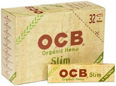 OCB Organic Hemp Rolling Paper + Filters Size Slim Papers Filter Tip 8/16/32