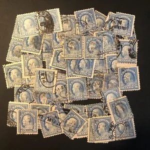 Postage Stamps For Crafting: 1910s-20s 20c Benjamin Franklin; Blue; 50 Pieces - Picture 1 of 1