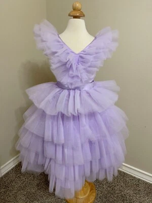 Цветок девочек принцесса платье вечеринки свадьбы подружки невесты официальное платье Kids макси платье - Изображение 1 из 4