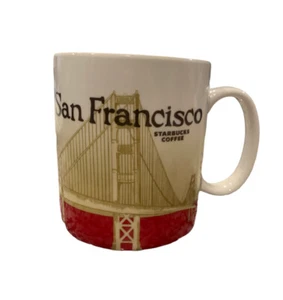 Starbucks San Francisco Coffee Mug Cup City Skyline Golden Gate Bridge 2010 - Picture 1 of 4