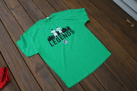 New York Cosmos Adult XL featuring Raul and Senna Legends T-shirt Cover