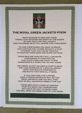 Royal Green Jackets Regiment Poem