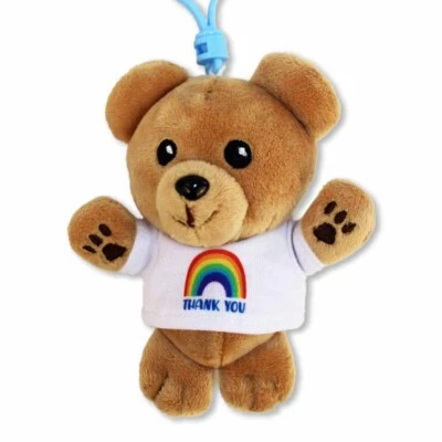 BEMIRO Teddy 10 cm con clip de bolsa y camisa regalo de agradecimiento oso de peluche colgante mochila