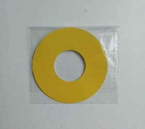 Blank Matte Bright Yellow Promo 7" Jukebox Vinyl Record Centre Labels (4 Pack) - Picture 1 of 1