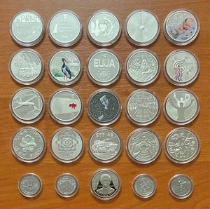 UCRANIA - SET COMPLETO 2024 - 23 monedas 2, 5, 10 HRYVEN y 2 comm. Medallas - UNC - Imagen 1 de 1