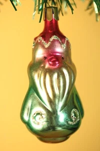 Vintage USSR ☭ Soviet Russia Christmas Glass Ornament Santa figurine O041 - Picture 1 of 4