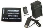 Battery + Charger For Panasonic Dmc-Tz8 Dmc-Tz8s Dmc-Tz10 Dmc-Tz10s Dmctz10k
