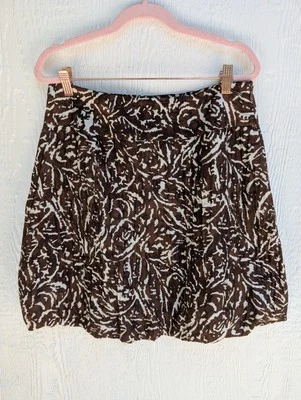 Falda para mujer Banana Republic Bubble Bottom 100 % seda marrón crema talla 6 Foto 1 de 4