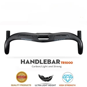 Road Bike Handlebar Matte Carbon Handlebar Internal Wiring 31.8mm 400/420/440mm  - Picture 1 of 26