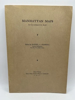 MANHATTAN MAPS ~ A Co-operative List ~ 1931 New York Public Library Catalog - Image 1 of 4