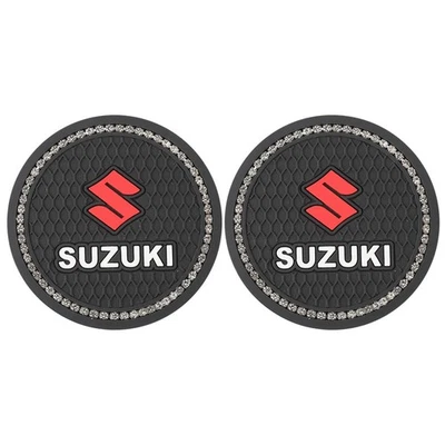 2PCS Bling Car Accessories Water Cup Holder Pad Mat Coaster Rubber For Suzuki Foto 1 de 2