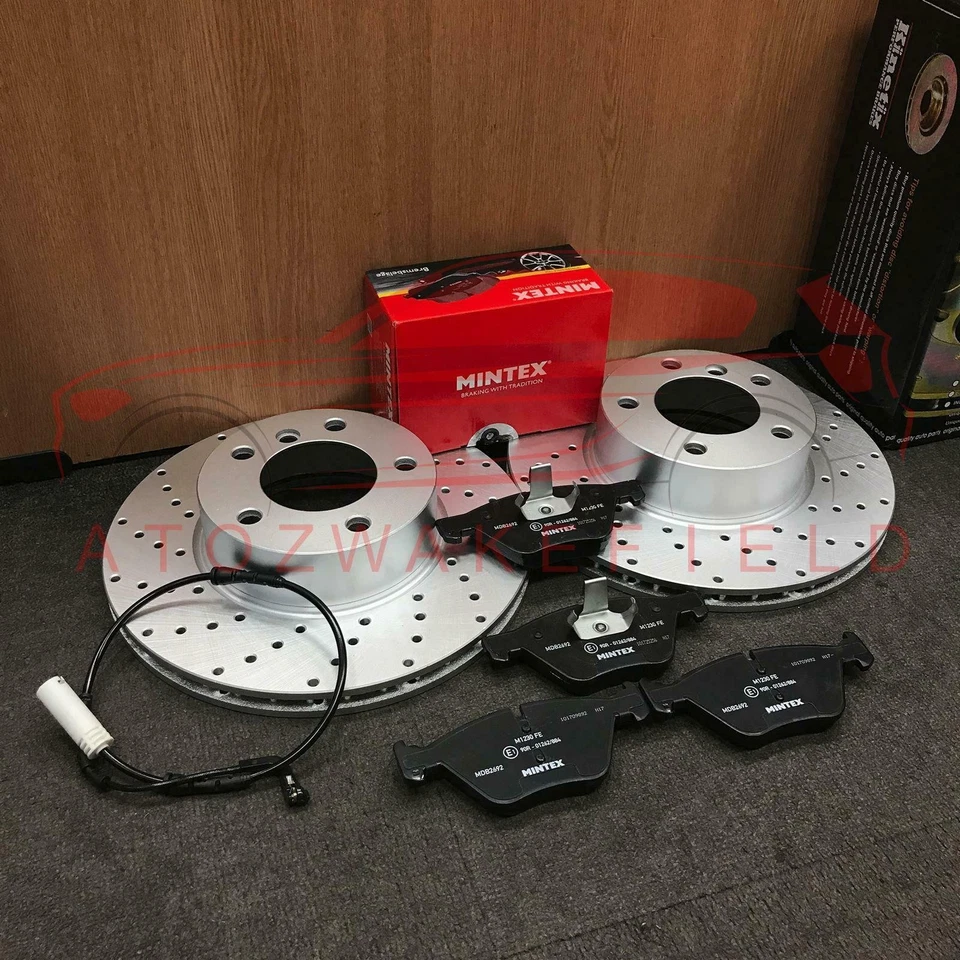 Für BMW 1 3 Serie Z4 Bremsscheiben Gelocht Vorne Mintex Bremsbeläge Sensor 300mm - Bild 1 von 1