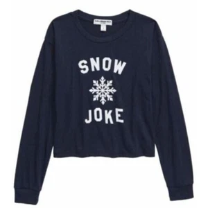 Sub-Urban Riot Girls Snow Joke Long Sleeve Allison Tee Navy & White XLarge $34 - Picture 1 of 2