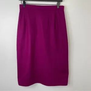Falda Koret Petites Rosa Fucsia 100% Lana Longitud Media Hecha en EE. UU. Talla 10P - Imagen 1 de 10