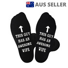 This Guy Has An Awesome Wife Funny Novelty Socks Christmas Gift