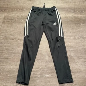 Adidas Pants Youth Small Gray Climacool 3 Stripe Tricot Track Soccer 20x24 - Picture 1 of 10
