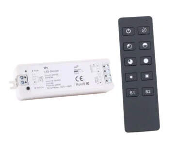 Profi Mesh LED Funk Dimmer Controller 5-36V + Fernbedienung 30m Memory Funktion - Bild 1 von 4