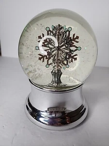 Snow Globe Snow Flake Music Box Sankyo Plays Joy To The World Vintage Rare  - Picture 1 of 7