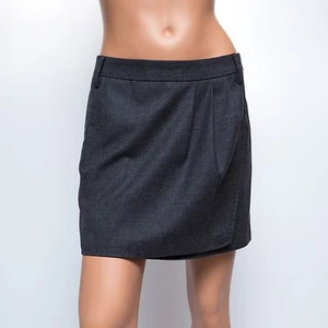 Disfraz Nacional Minifalda Lana Forrada en Gris $690 US4 IT40 - Imagen 1 de 7
