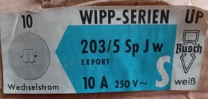 Busch Jäger 203/5 Sp J w Wechselstrom Wipp-Serien Schalter Karton a 10 Stück  - Bild 1 von 2