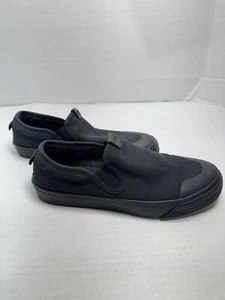 Adidas Nizza All Black Slip On Sneaker Sz 9 Skate Street Wear Black On Black - Picture 1 of 11
