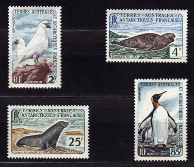 FRENCH SOUTHERN & ANTARCTIC TERRITORY (TAAF) #16-19 MNH BIRDS, PENGUIN & SEA - Image 1 of 2