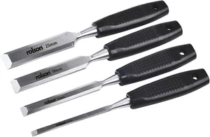 3 x Rolson 4 piece Wood Chisel Set 6 12 19 25mm - Picture 1 of 8